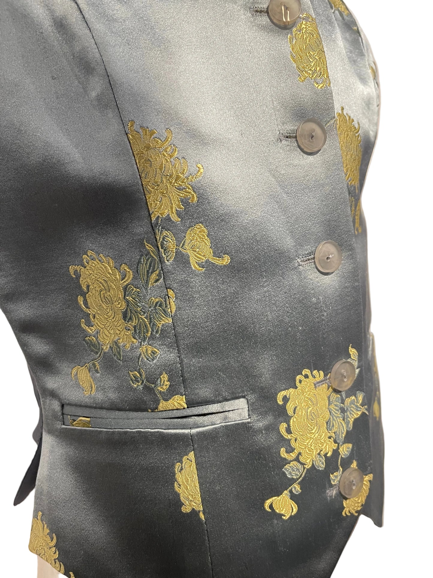 HAWKEWOOD BLUE W / GOLD ORIENTAL VEST