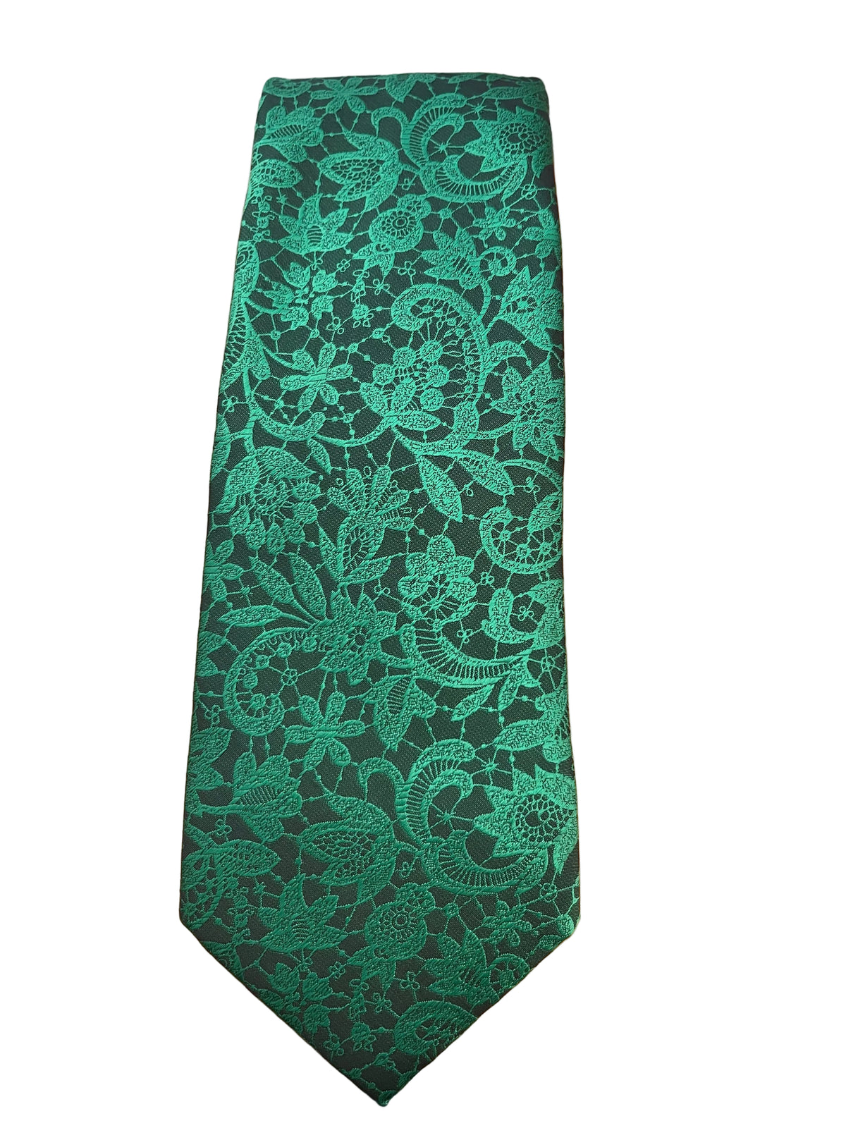 Green Floral Tie