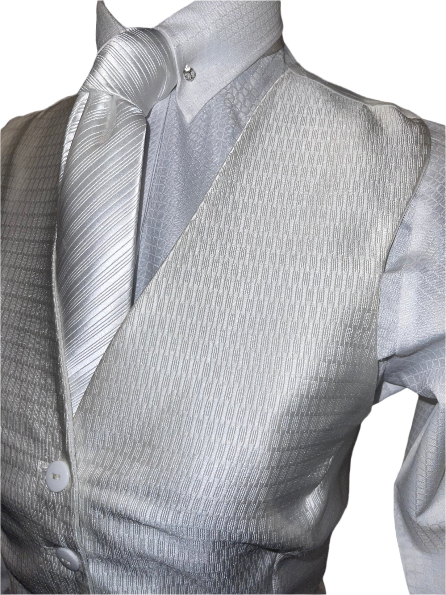 Custom, White Ladies Show Vest