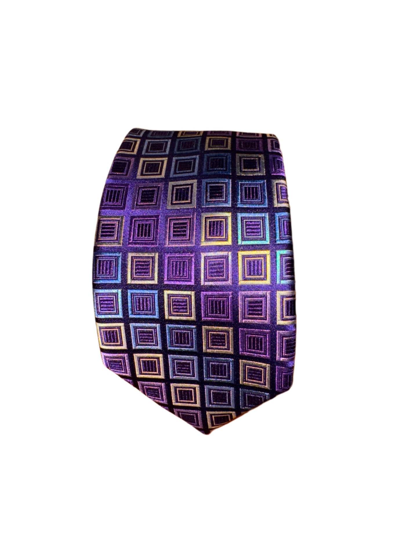 Purple and Blue Square Tie