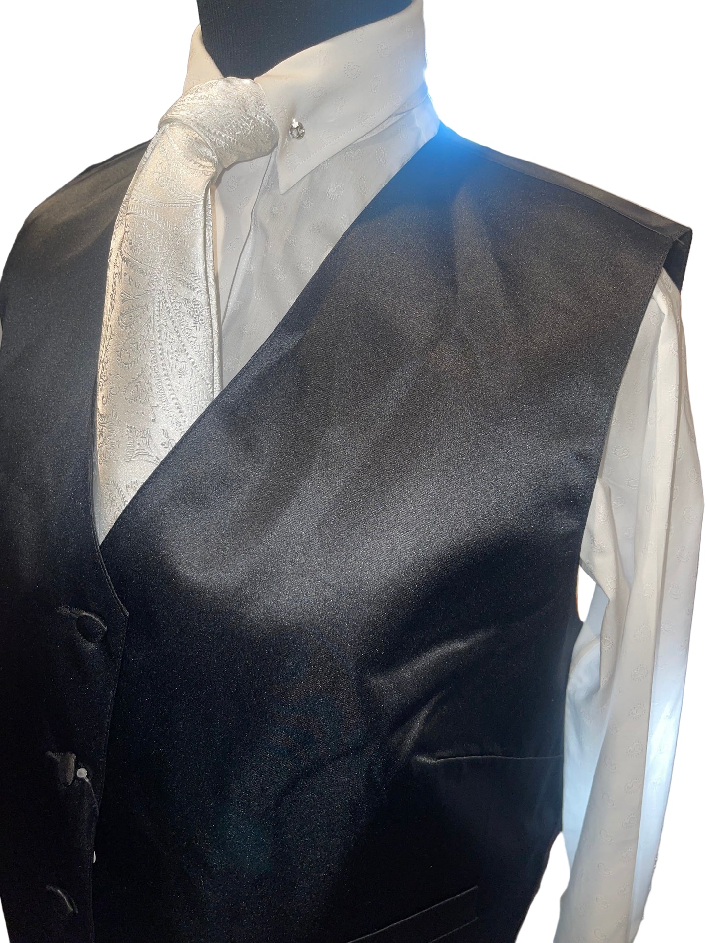 Black Silk Vest