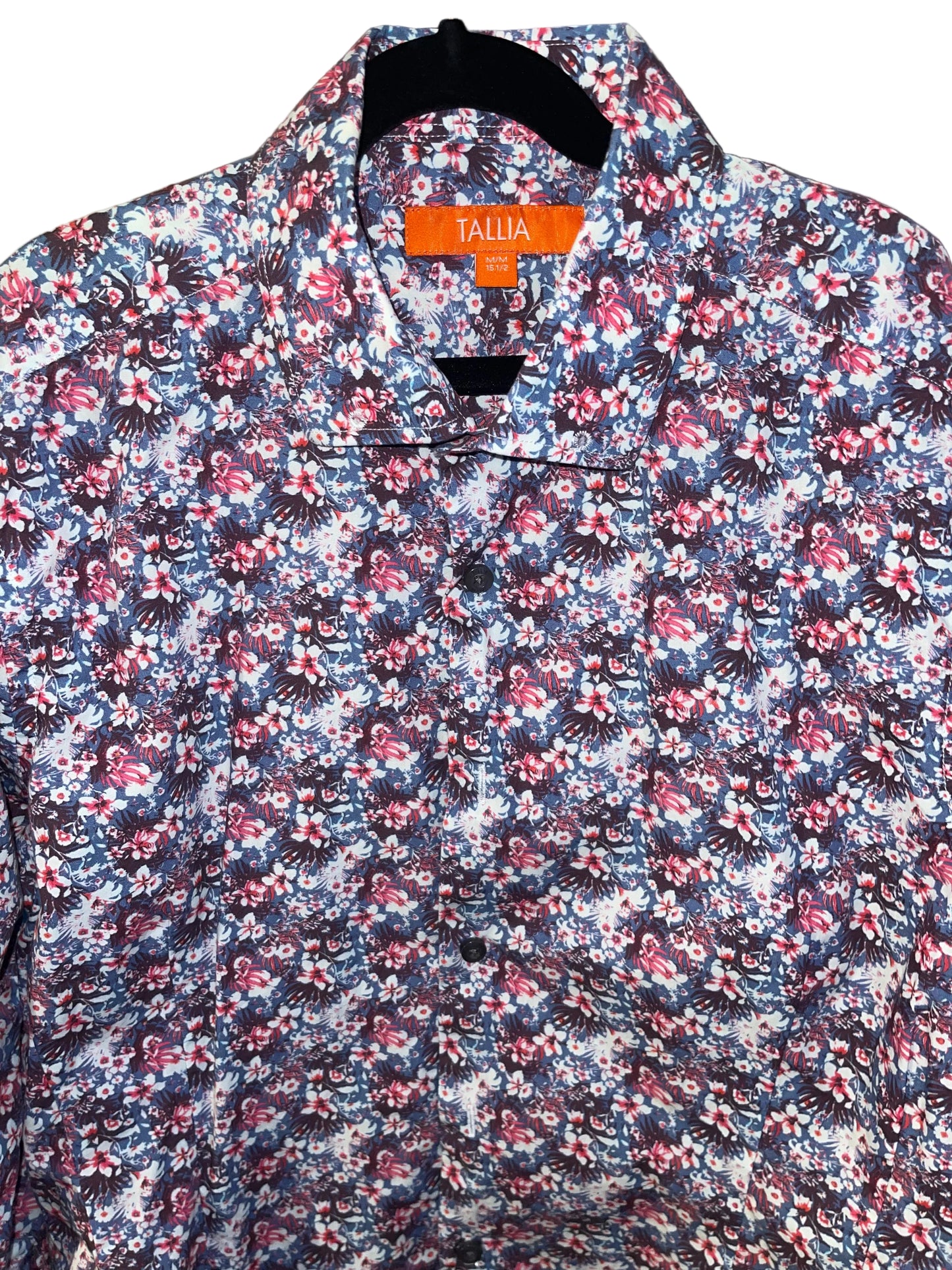 Ladies, Blue and Pink Floral Shirt