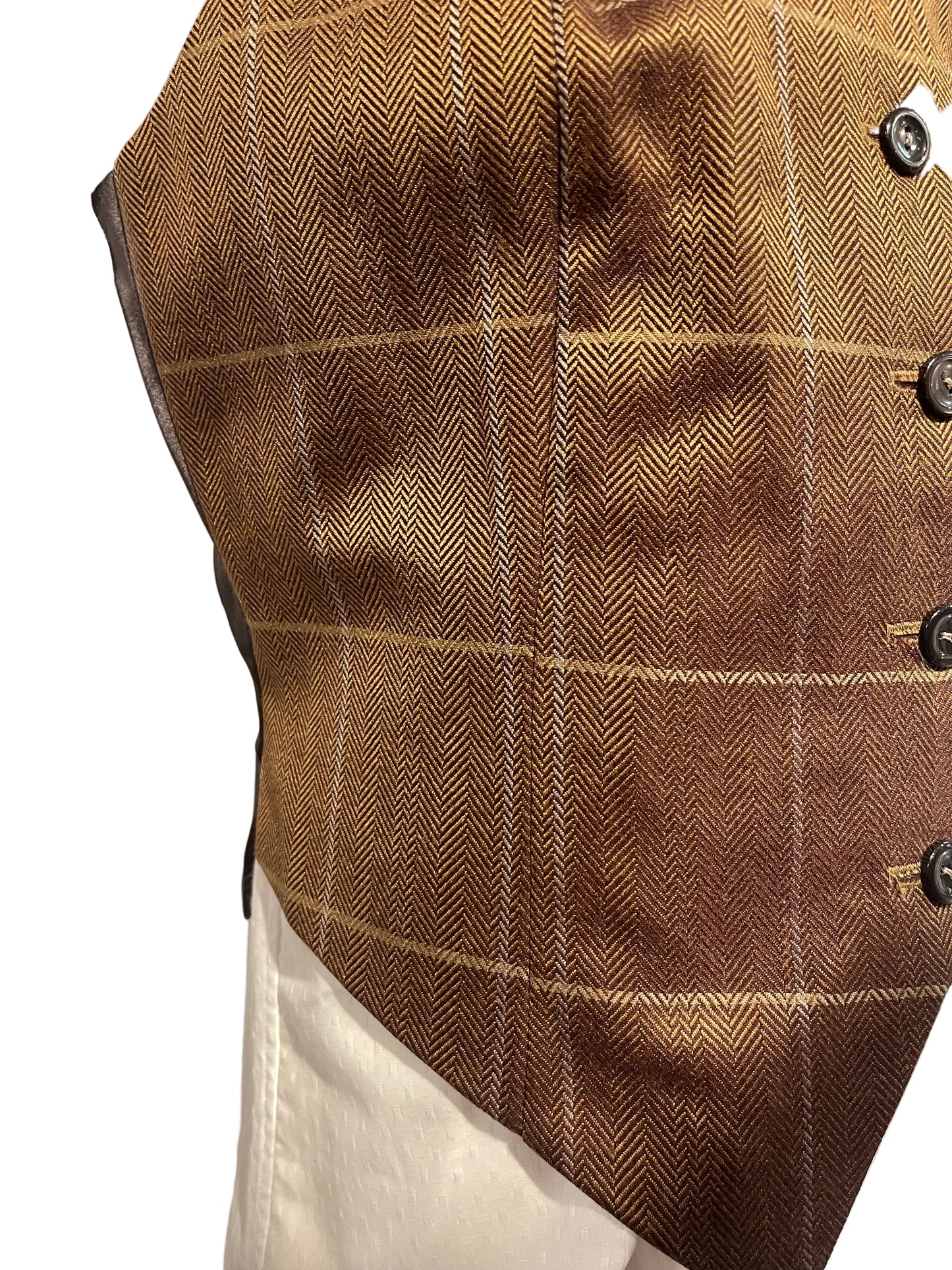 Hawkewood Brown Herringbone w/ Purple Stripe Vest