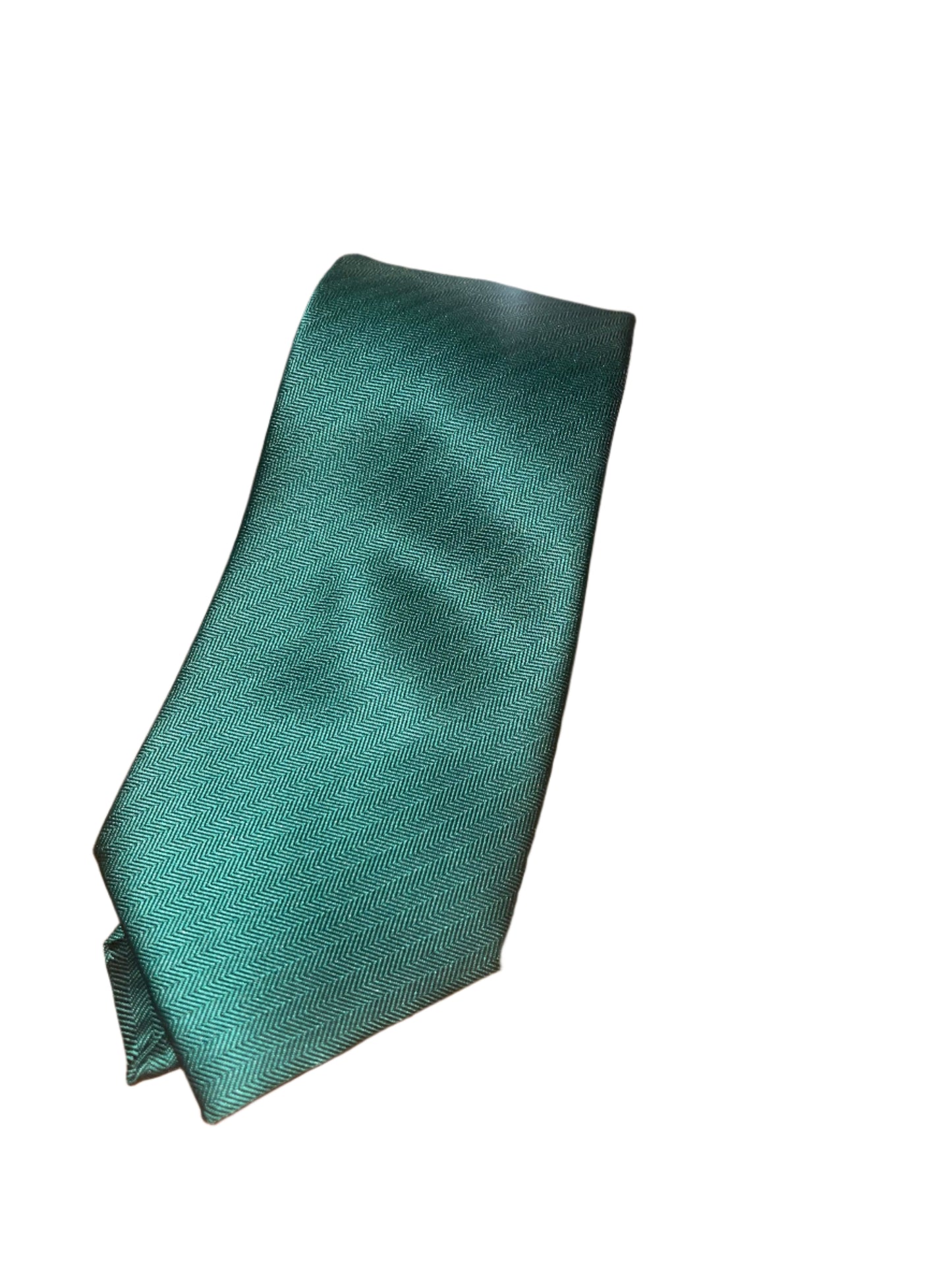 Green Herringbone Tie