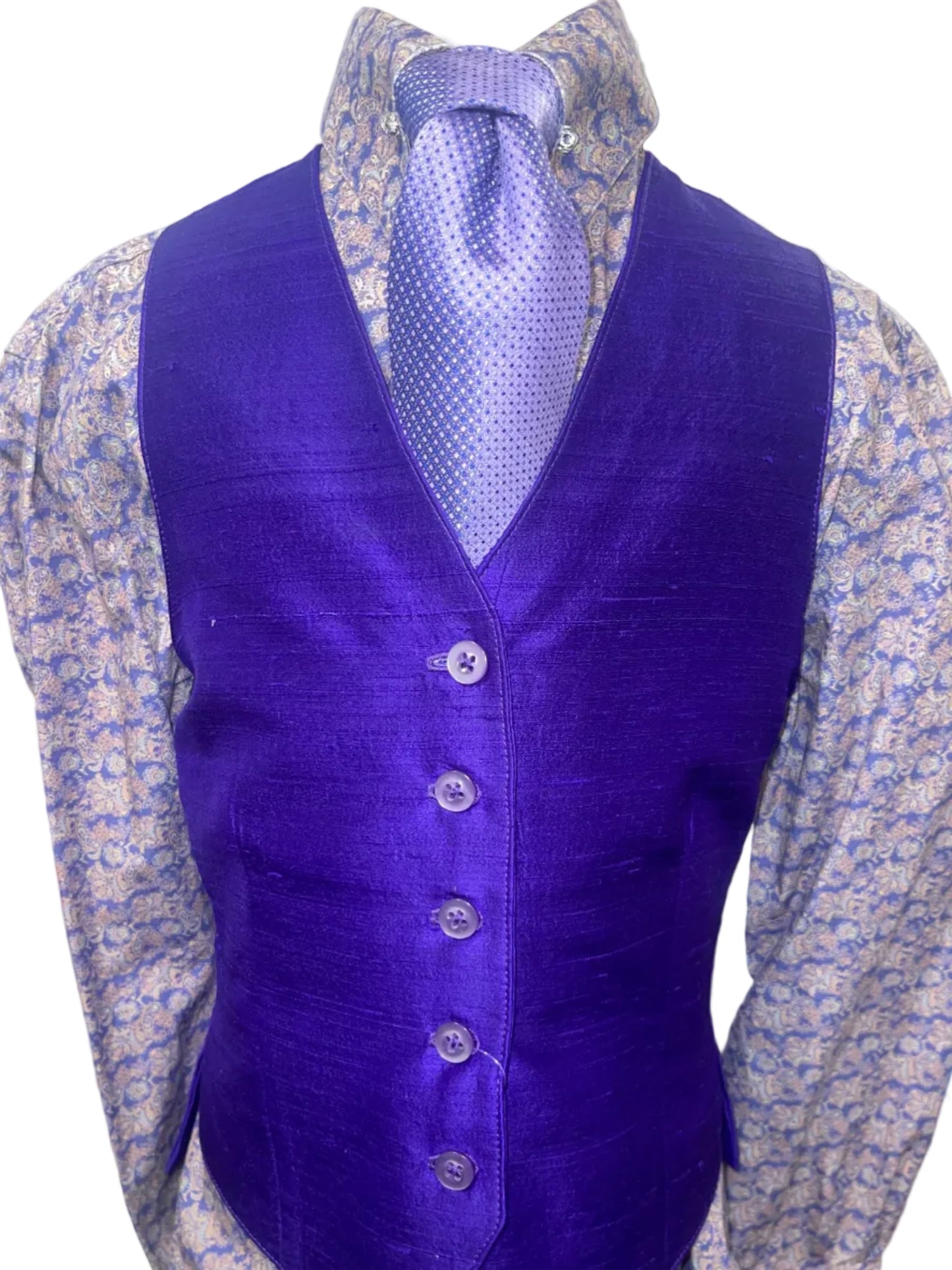 BRB, Purple Raw Silk Girls Vest
