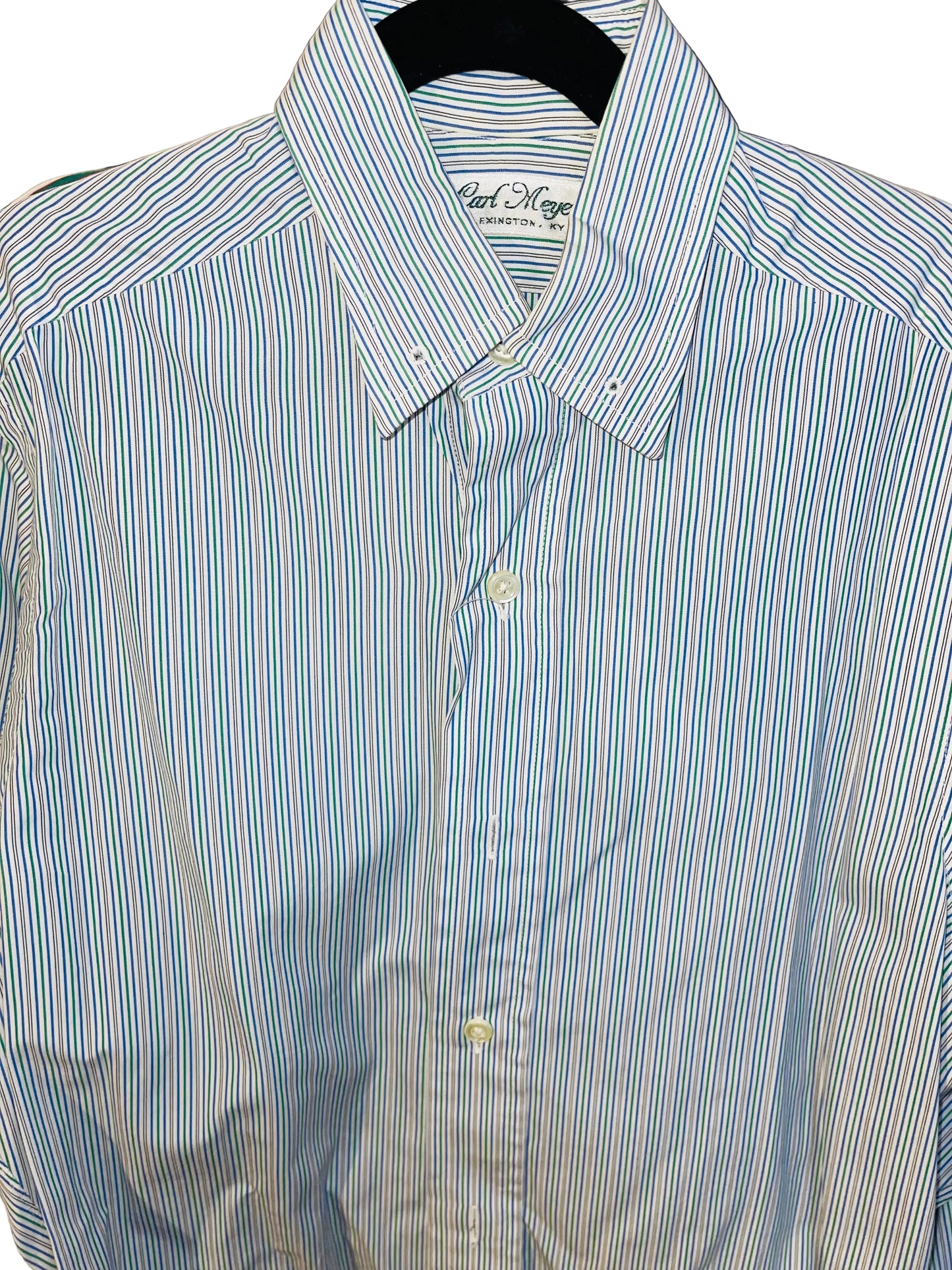 Carl Meyers, Green and Blue Stripe Shirt