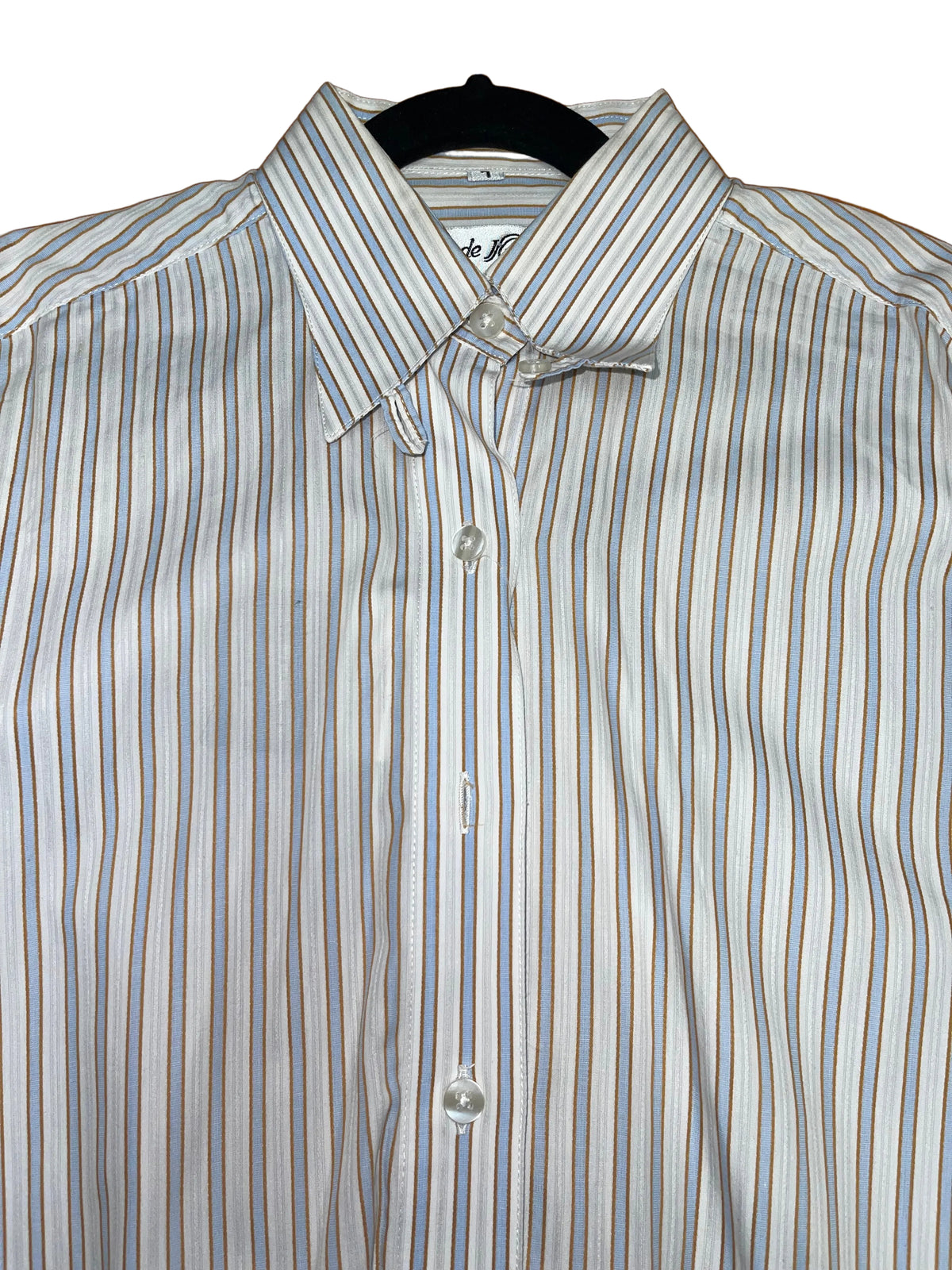 Marsha De Arriaga, Blue Stripe Shirt
