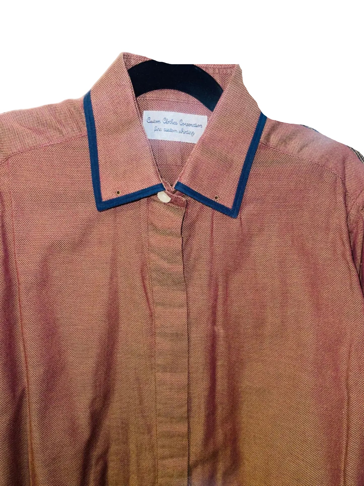 CCC, Brown With Navy Trim Shirt