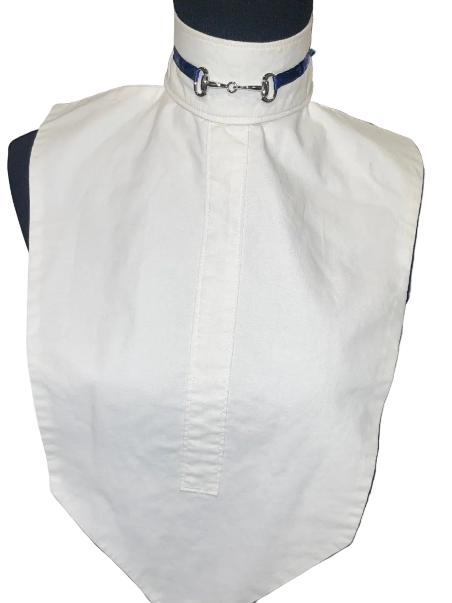 White With Blue Bit Dickie