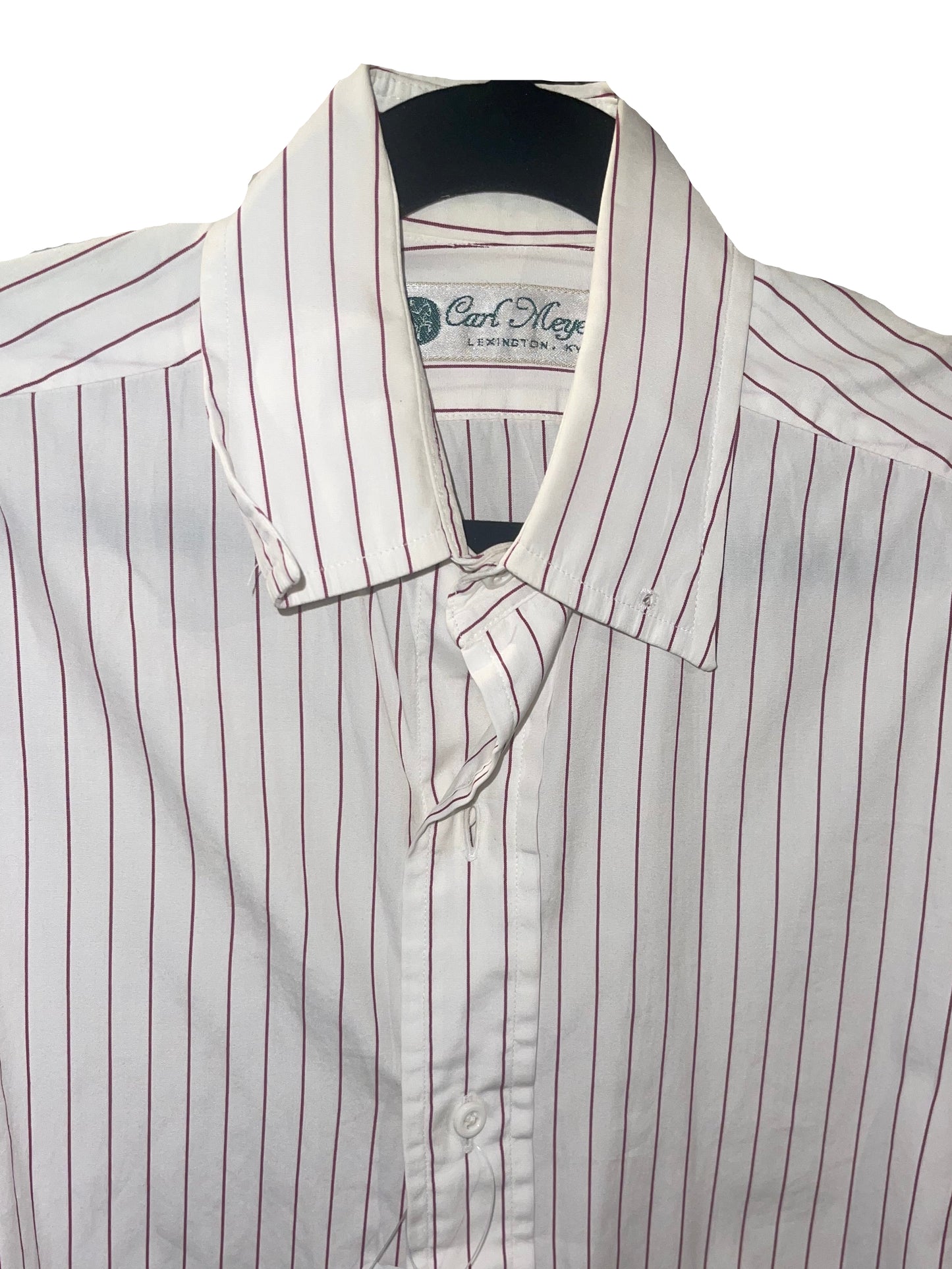 Carl Meyers, White with Red Pinstripe Shirt