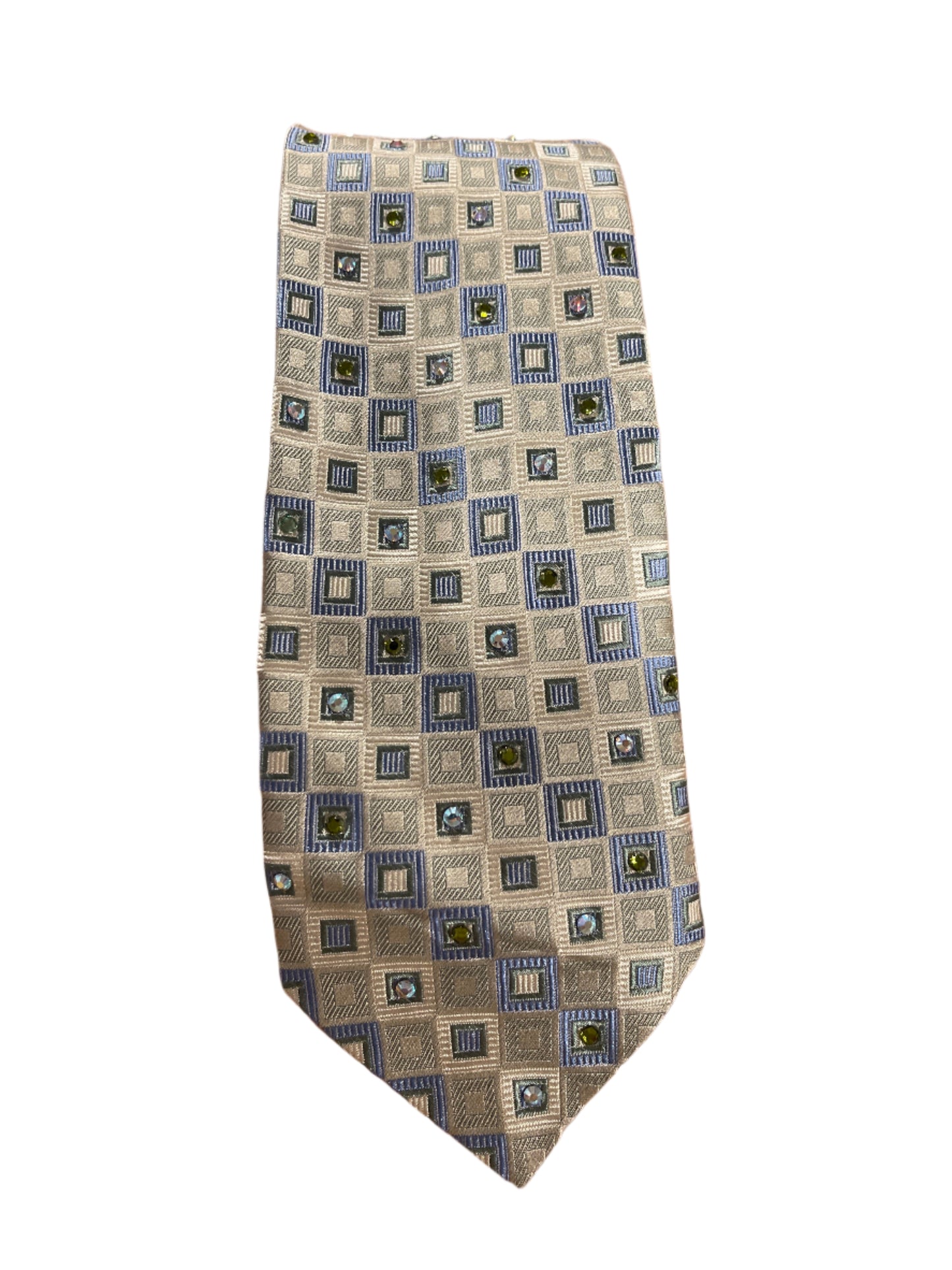 Green and Blue Square Tie