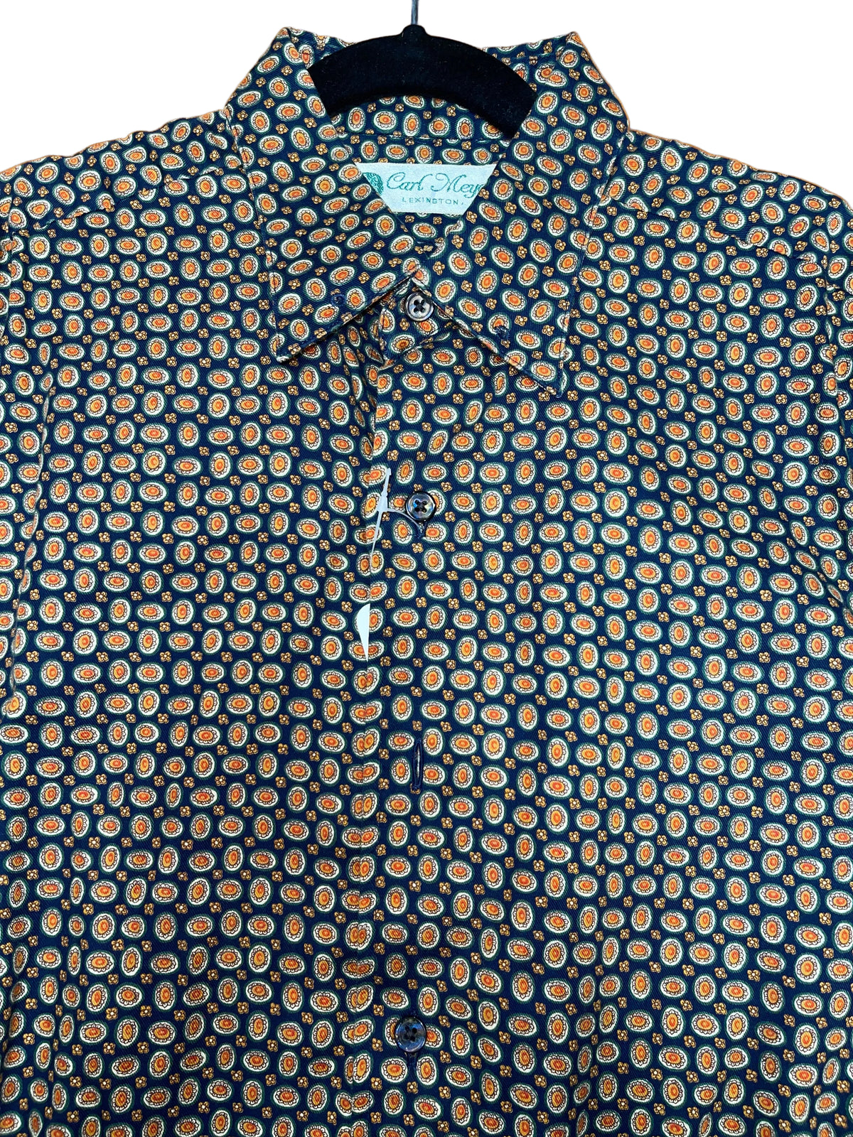 Carl Meyers, Navy and Orange Shirt