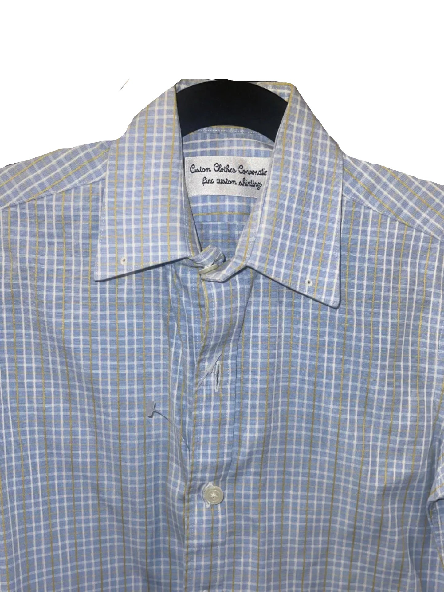 CC, Blue and Yellow Plaid Shirt