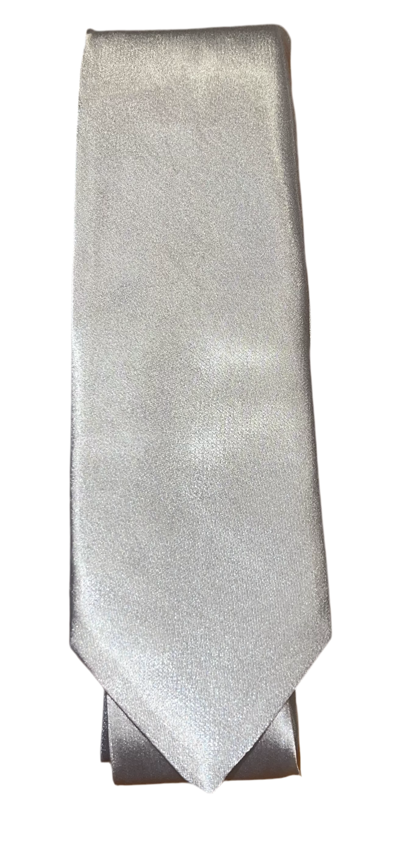 Silver Silk Tie