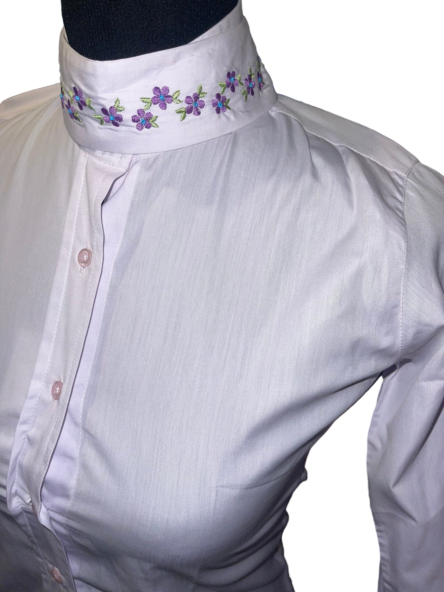 Short Stirrups Collection, Girls Purple Hunt Shirt