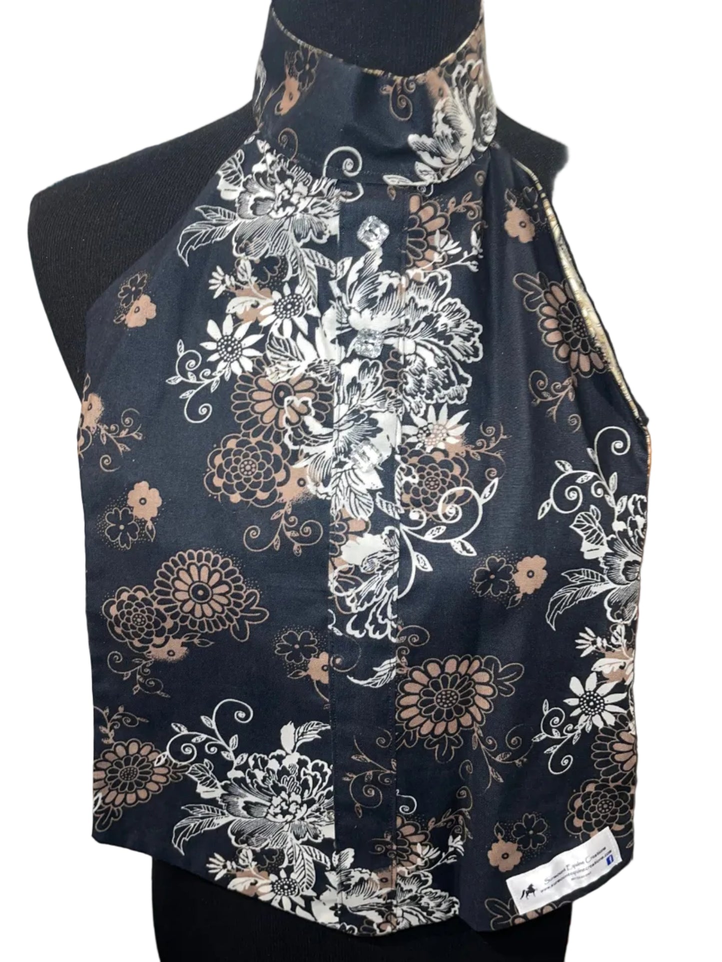 Tan and Black Floral Dickie