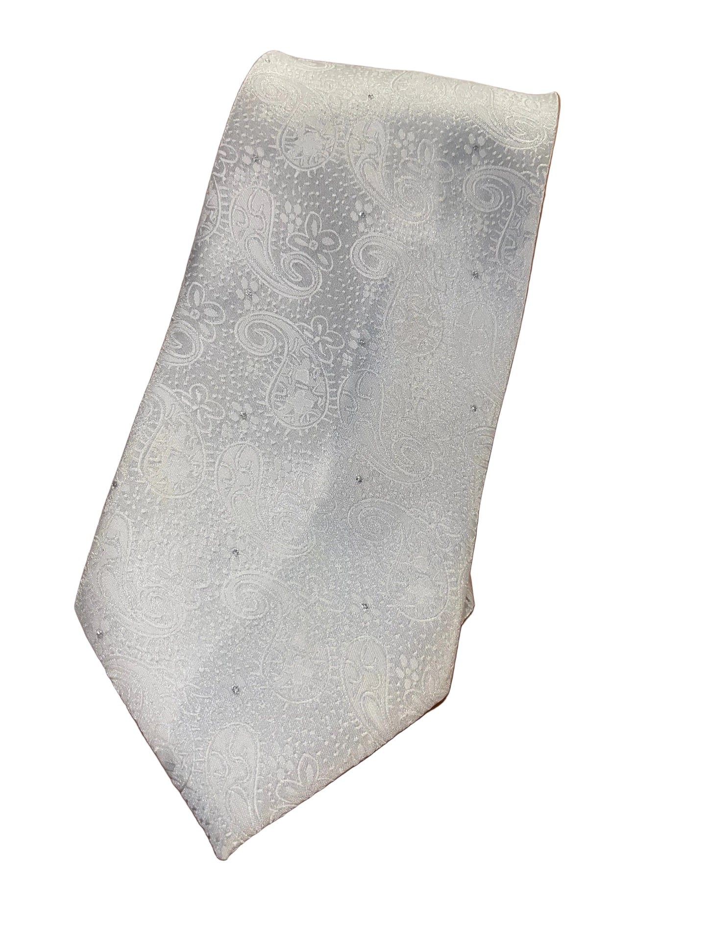 White Paisley Tie