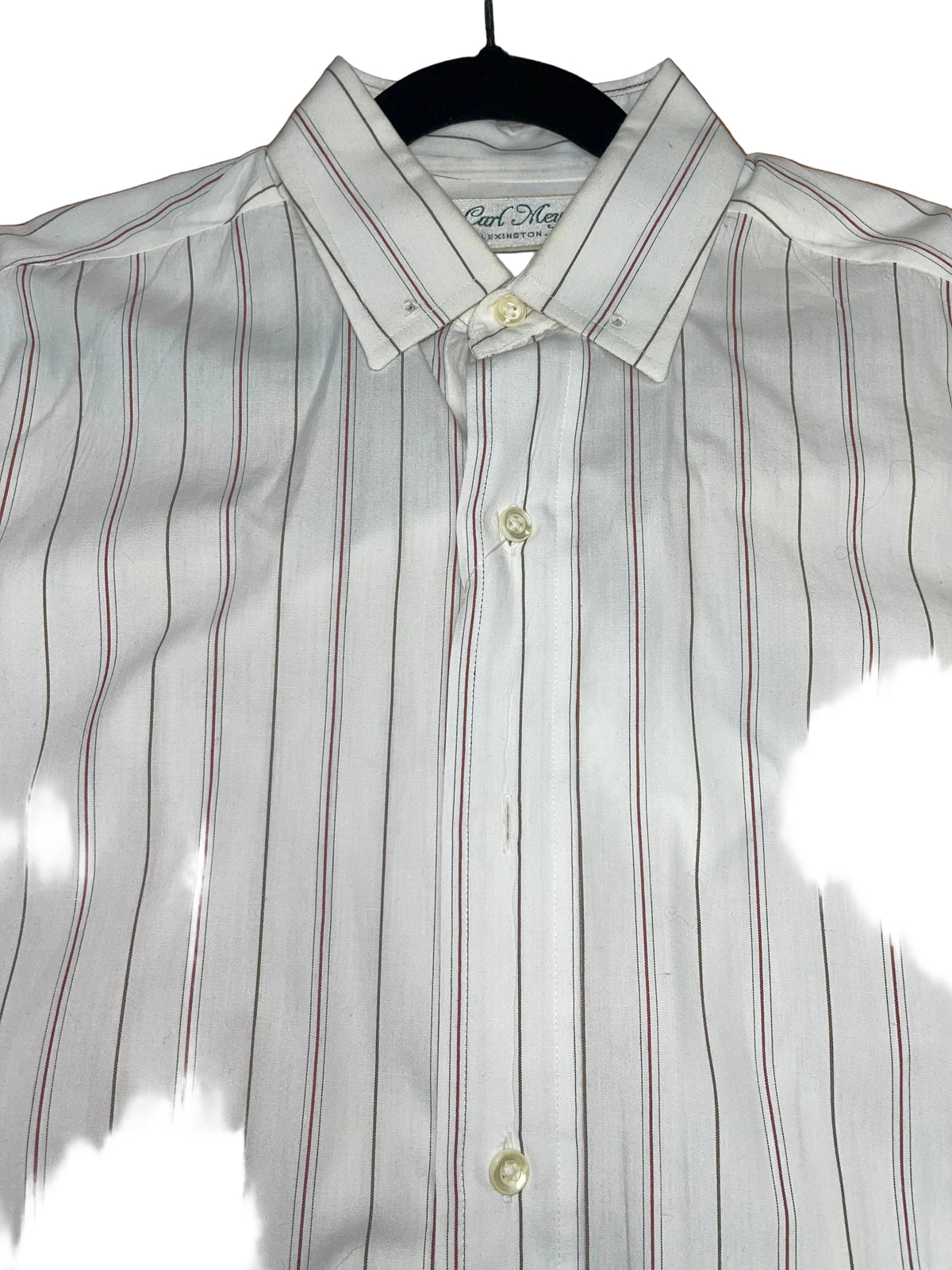 Carl Meyers, White with Red Stripe Shirt