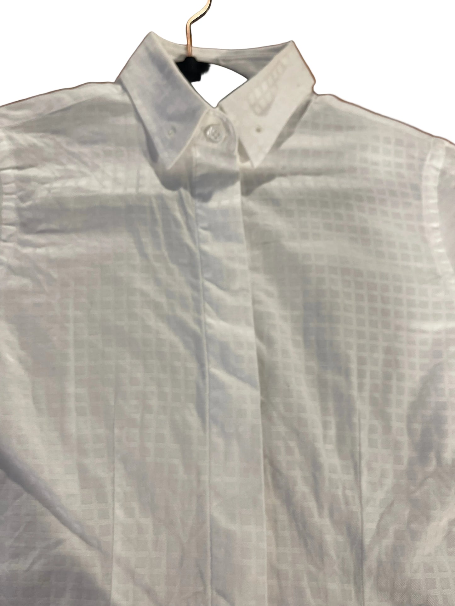 Custom, White Check Girls Shirt