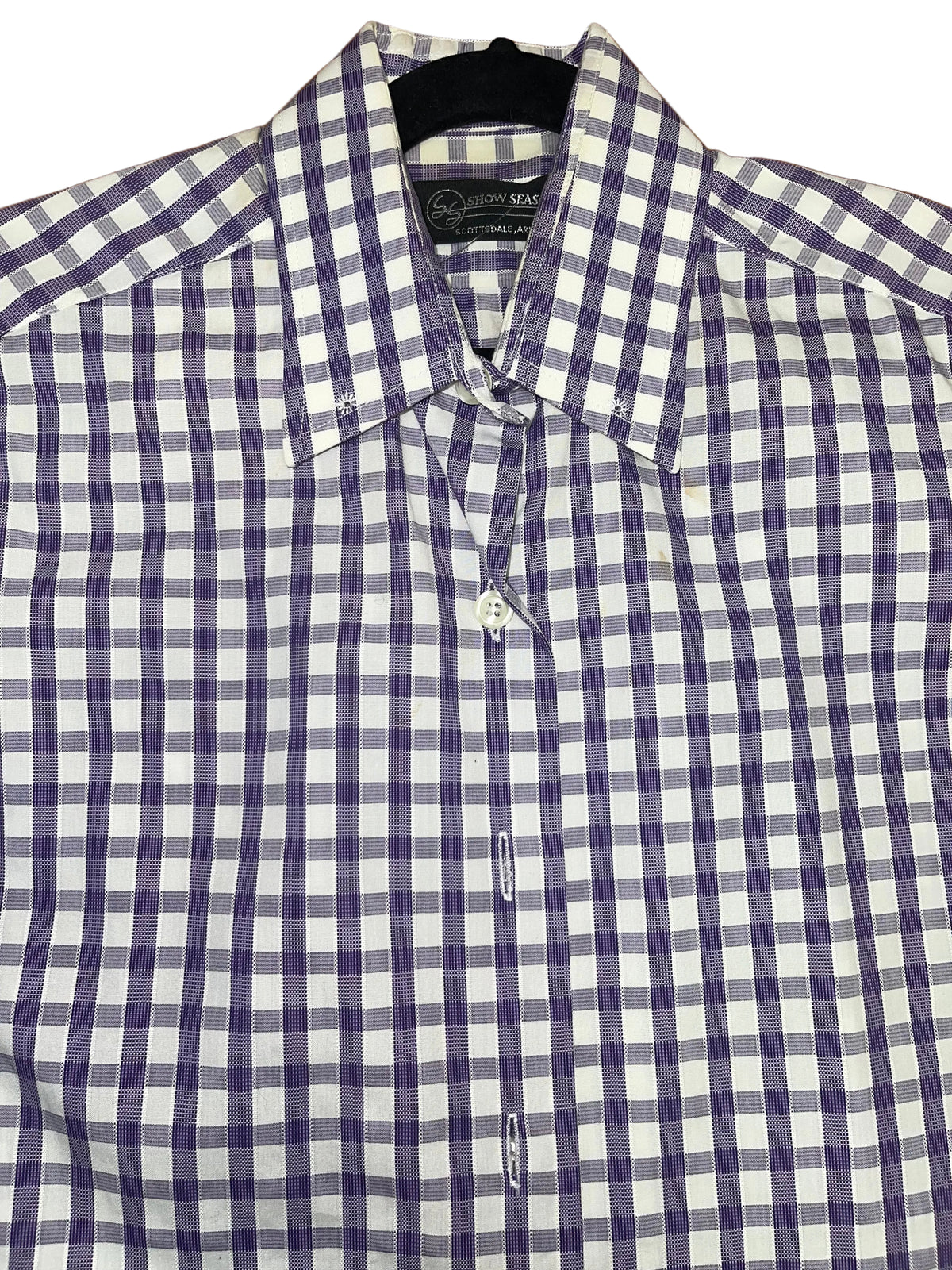 Show Season, Purple Check Sleeveless Shirt