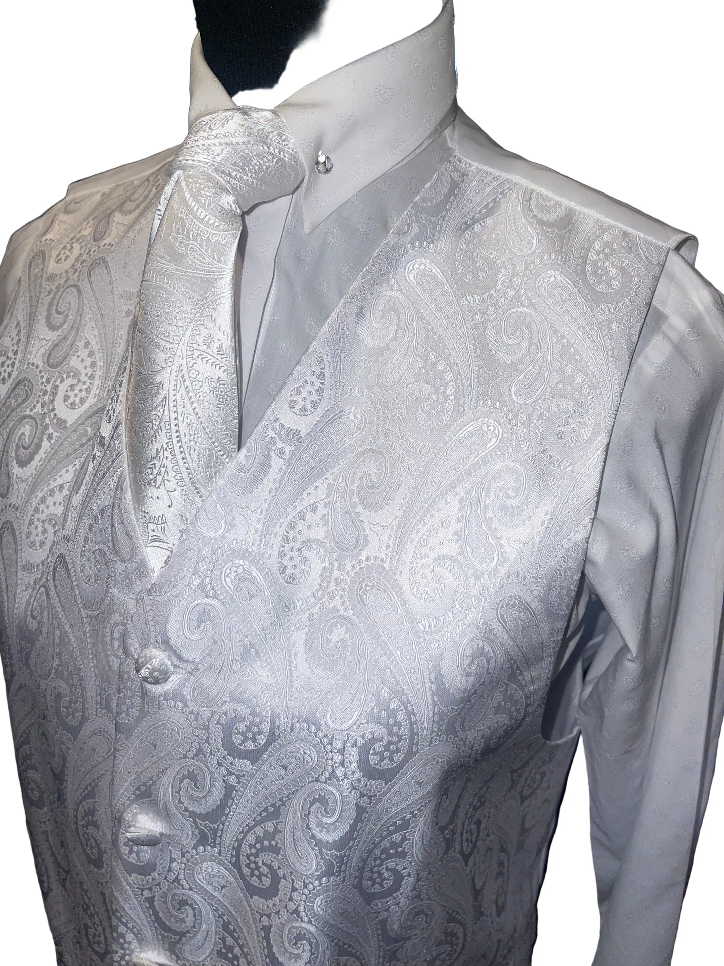 White Paisley Vest