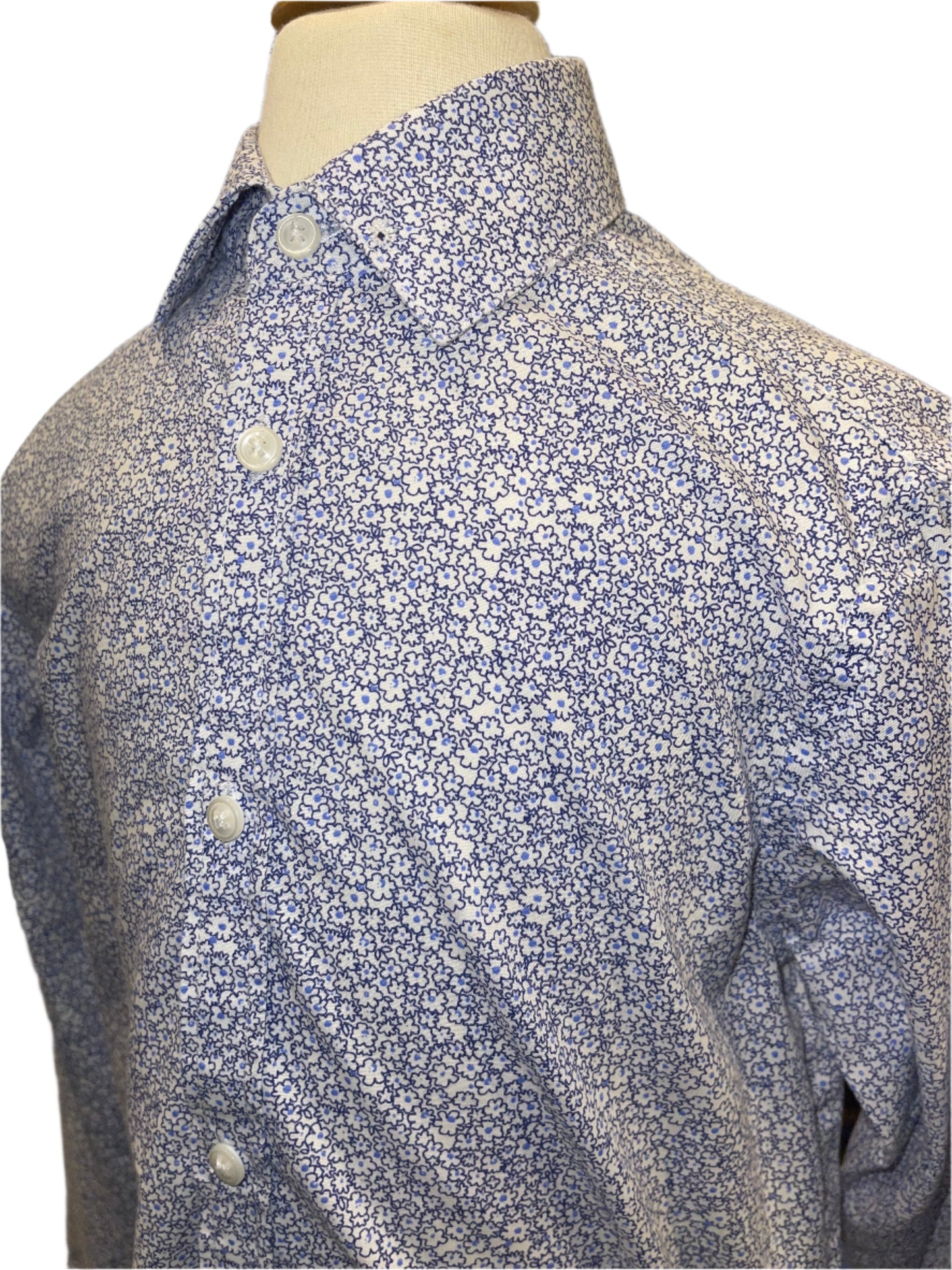 Girls Blue Floral Show Shirt