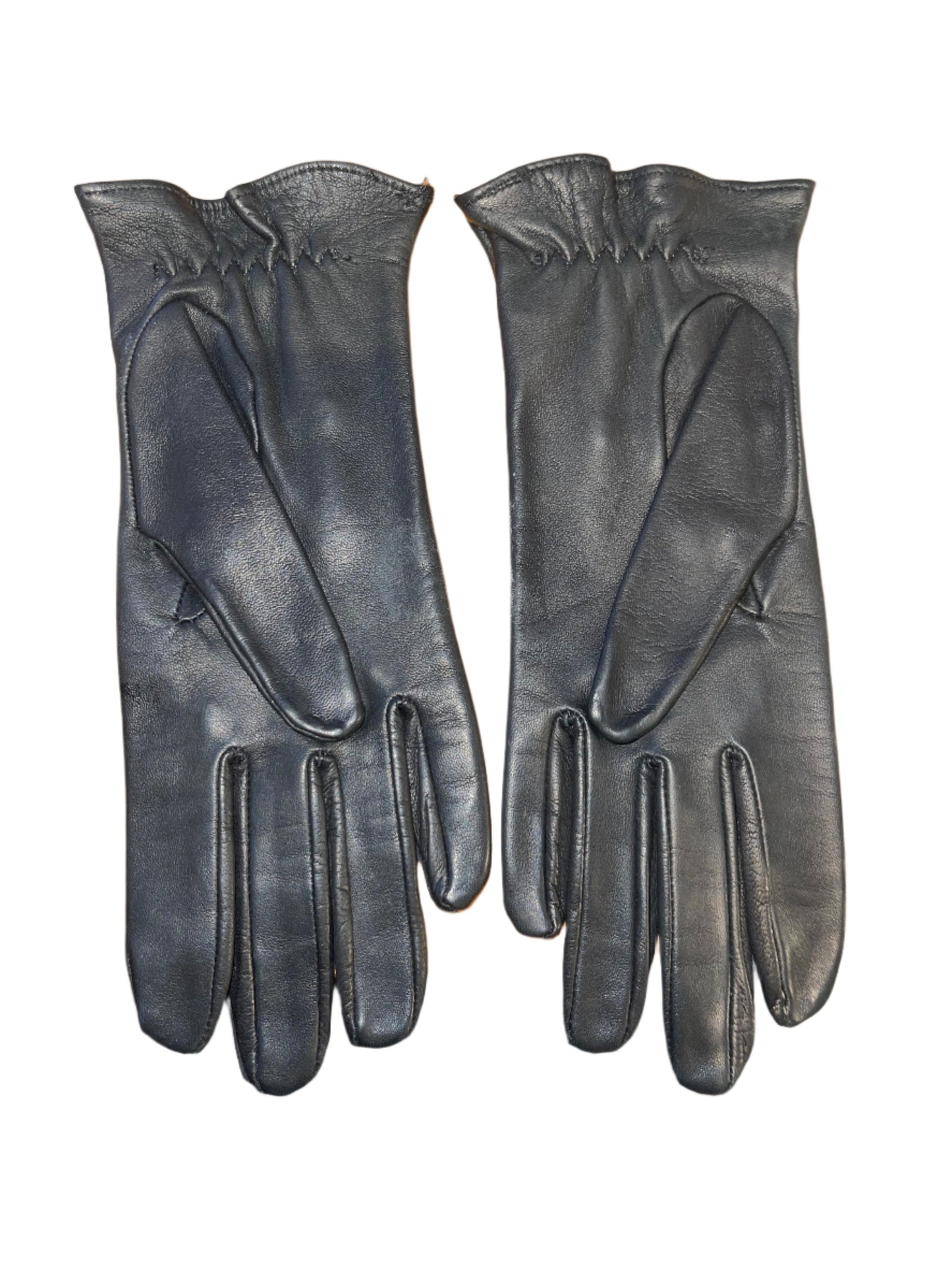 Black Leather Gloves Size 7