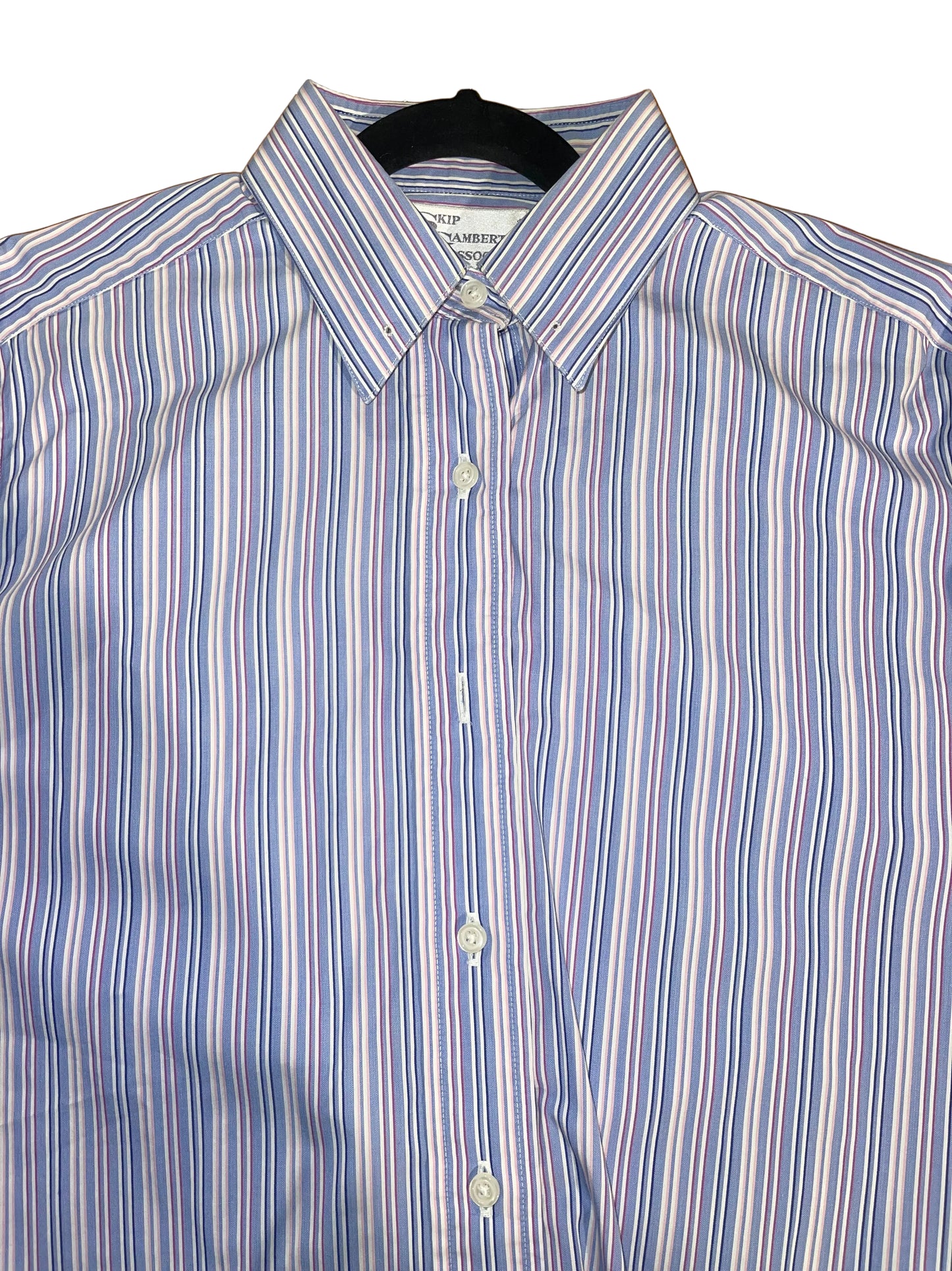 SGA, Blue and Magenta Striped Shirt
