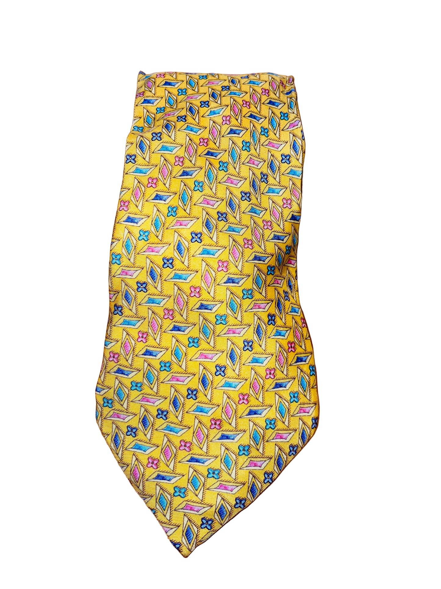 Yellow Geometric Tie