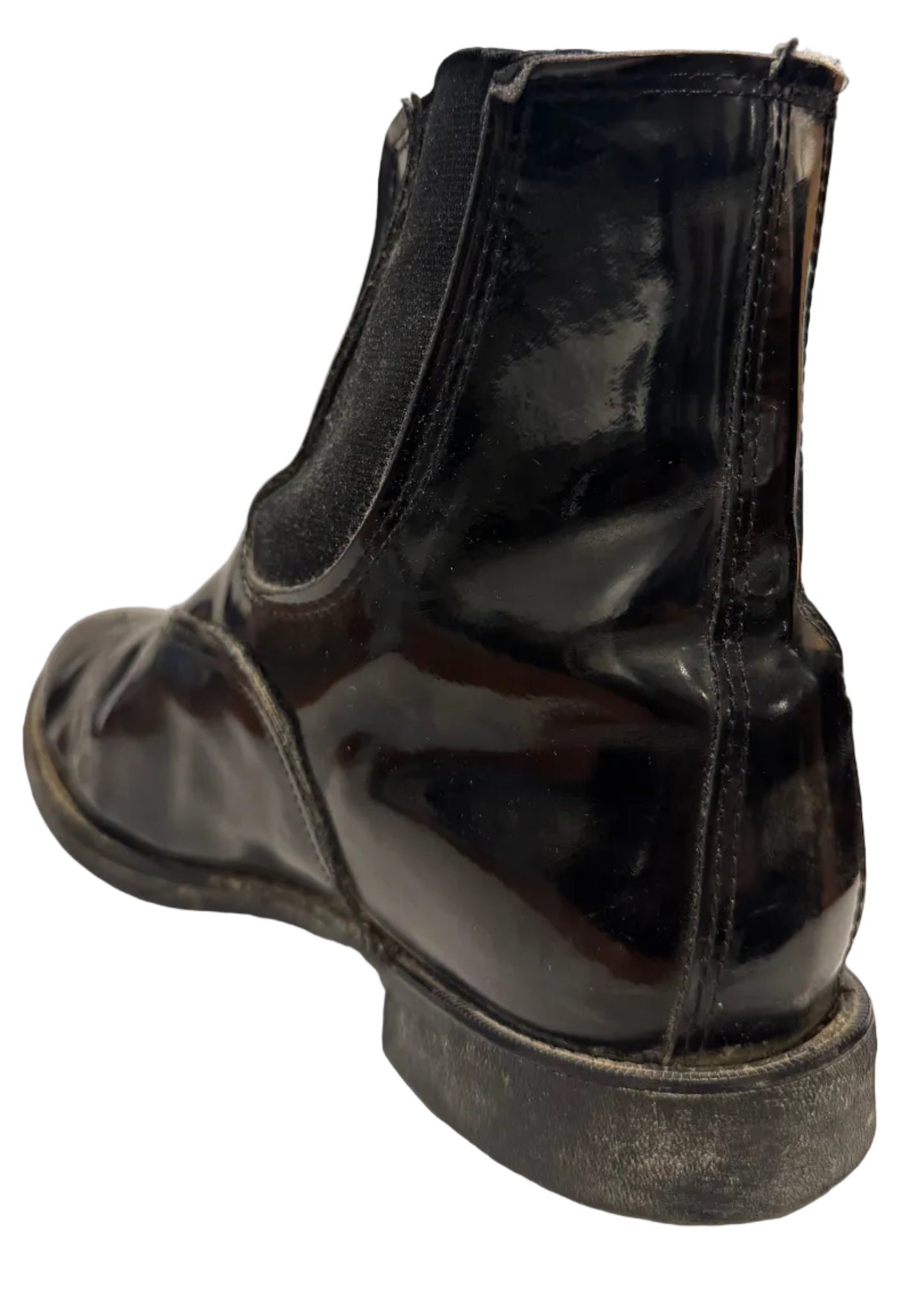 Black Patent Leather Boots, 9.5