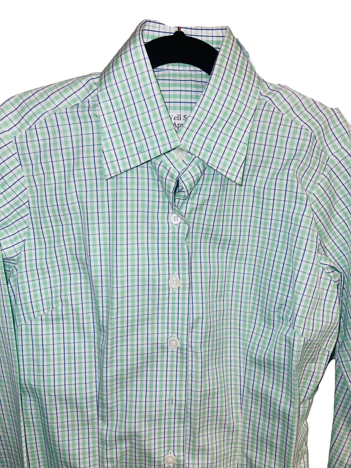 Well Suited Apperal, Green and Navy Check Shirt