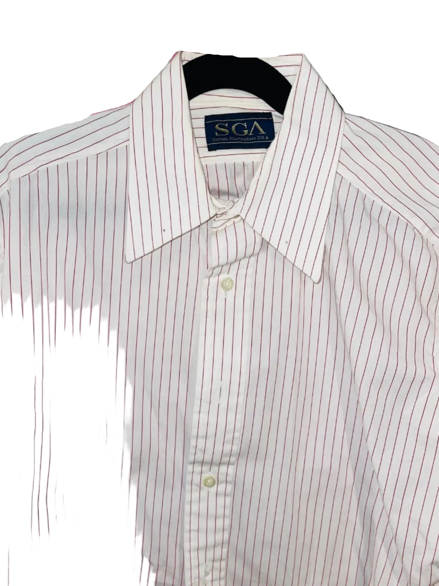SGA, White with Red Stripe Shirt