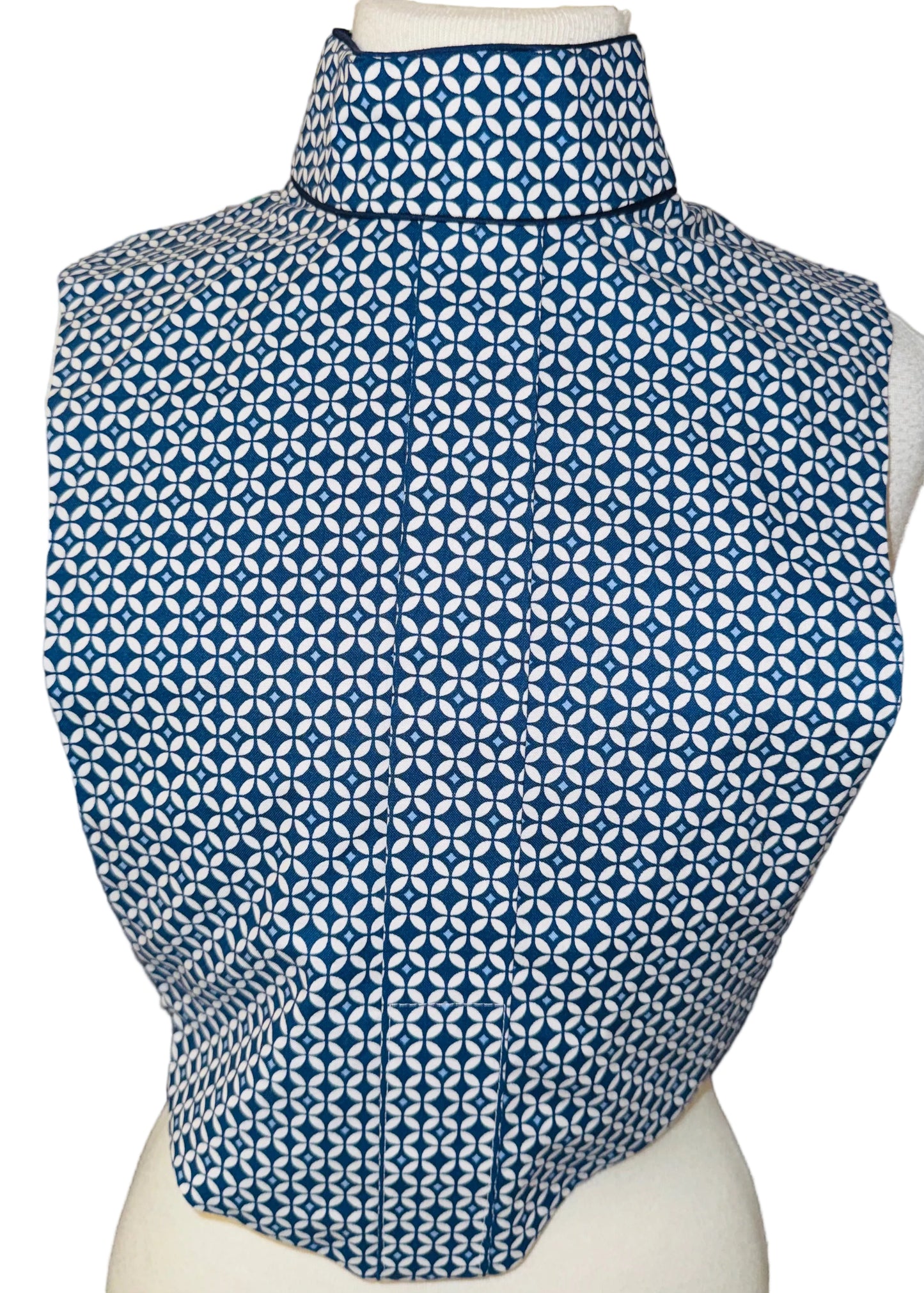 Navy and Blue Patterned Dickie