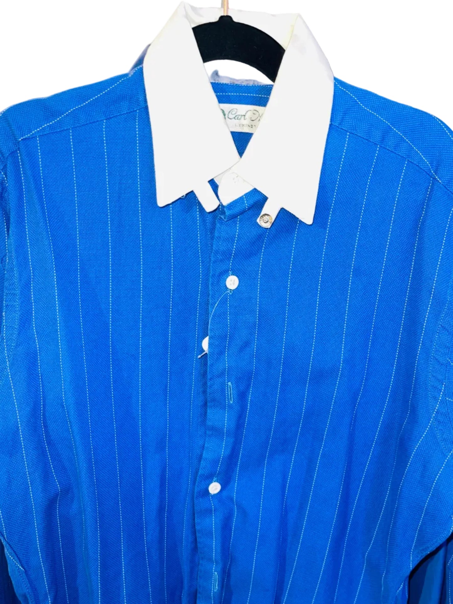 Carl Meyers, Blue With White Accents Shirt