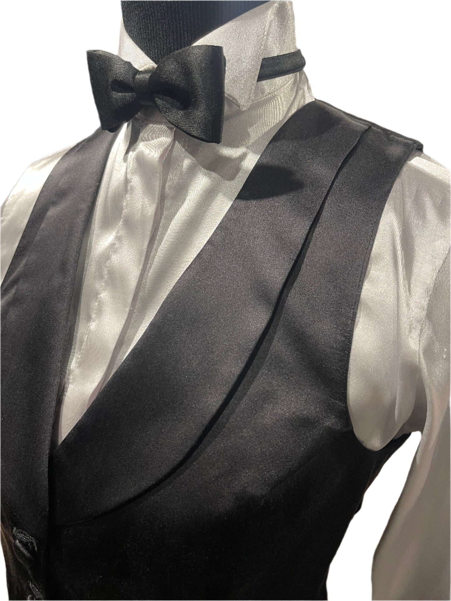 DeRegnaucourt Black Silk Formal Vest