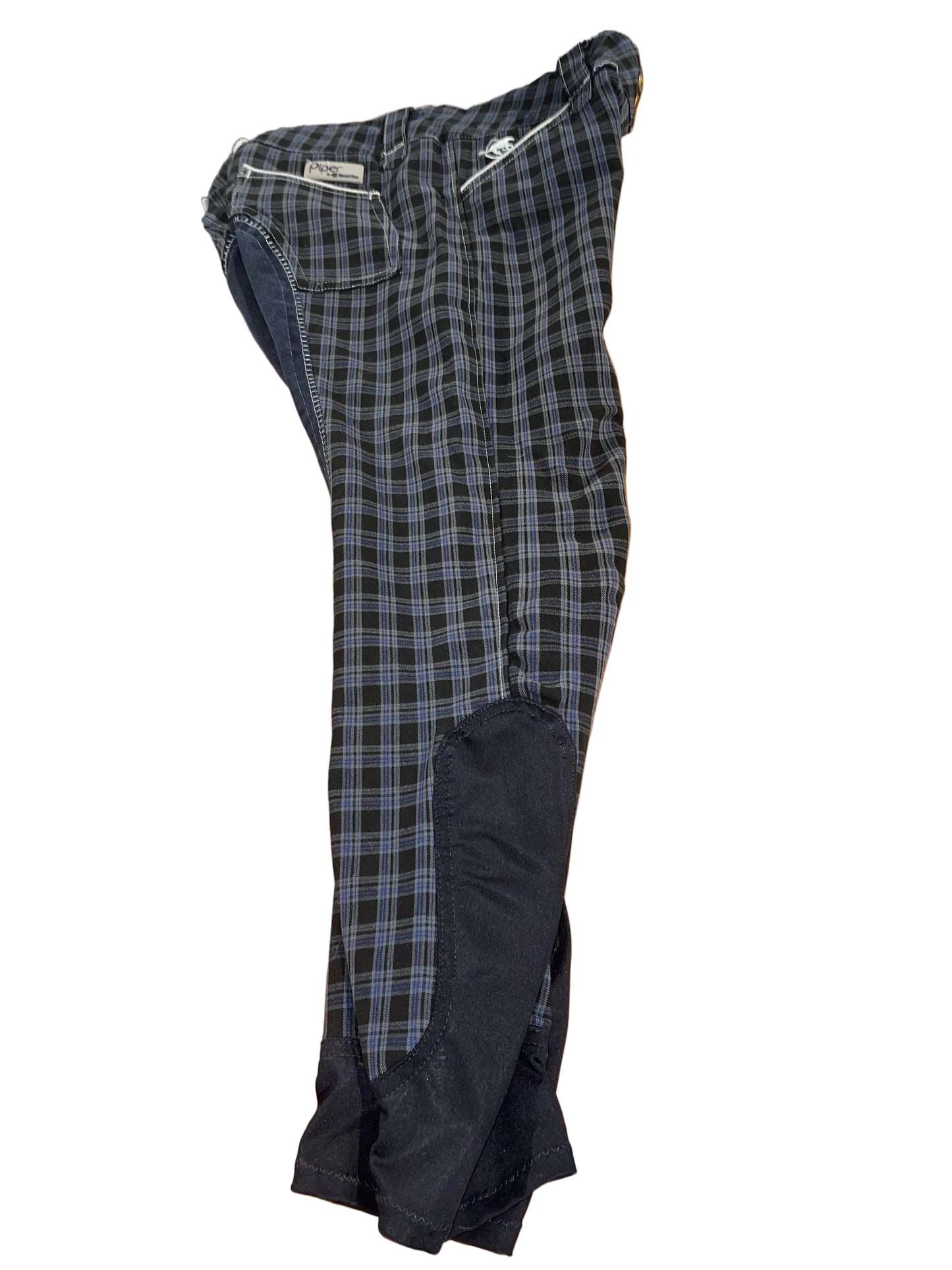 Piper Black Plaid Breeches 32R