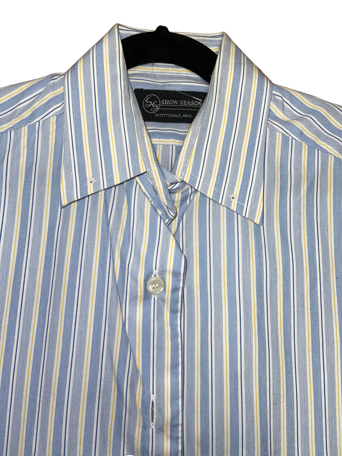 Show Season, Blue and Yellow Stripe Sleeveless Shirt