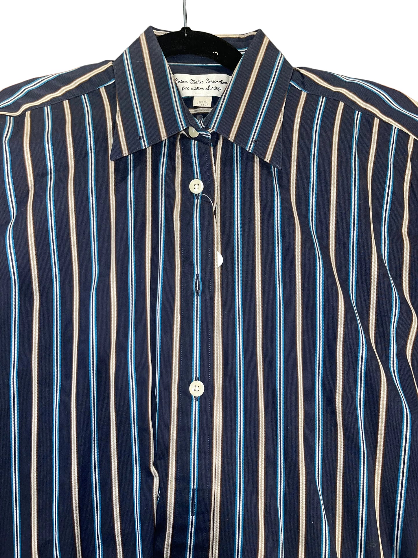 CCC, Navy with Tan Stripe Shirt
