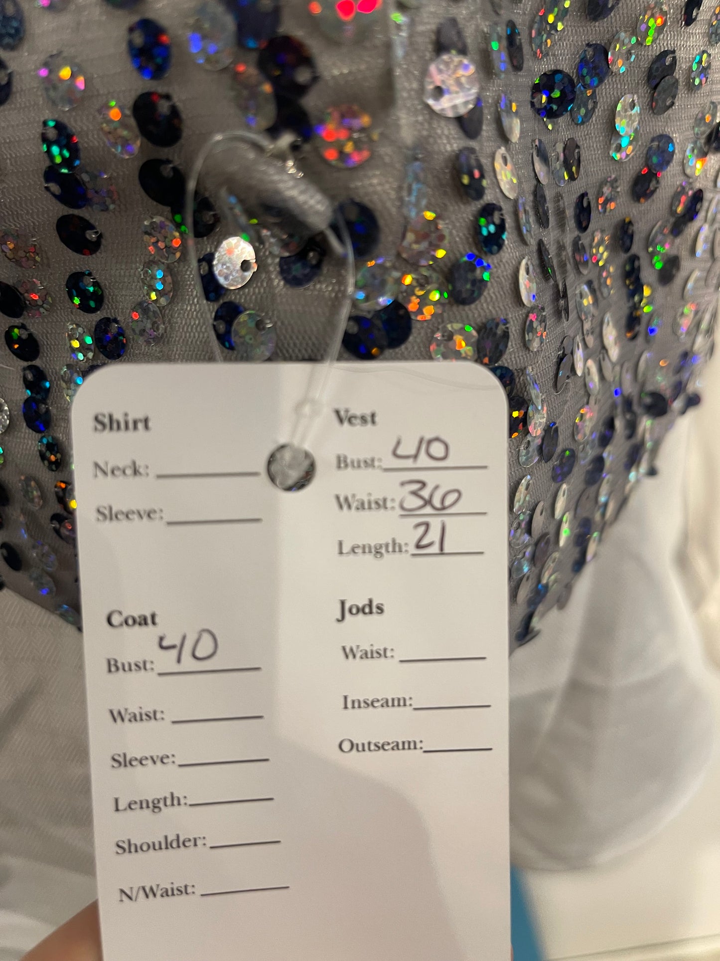Blue/White Sparkle Vest