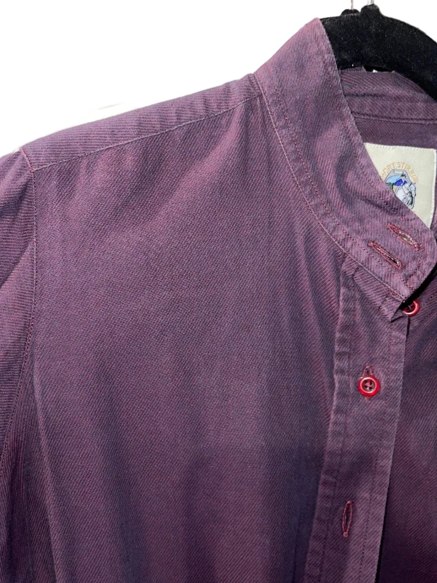 Short Stirrups, Burgundy Childs 16 Hunt Shirt