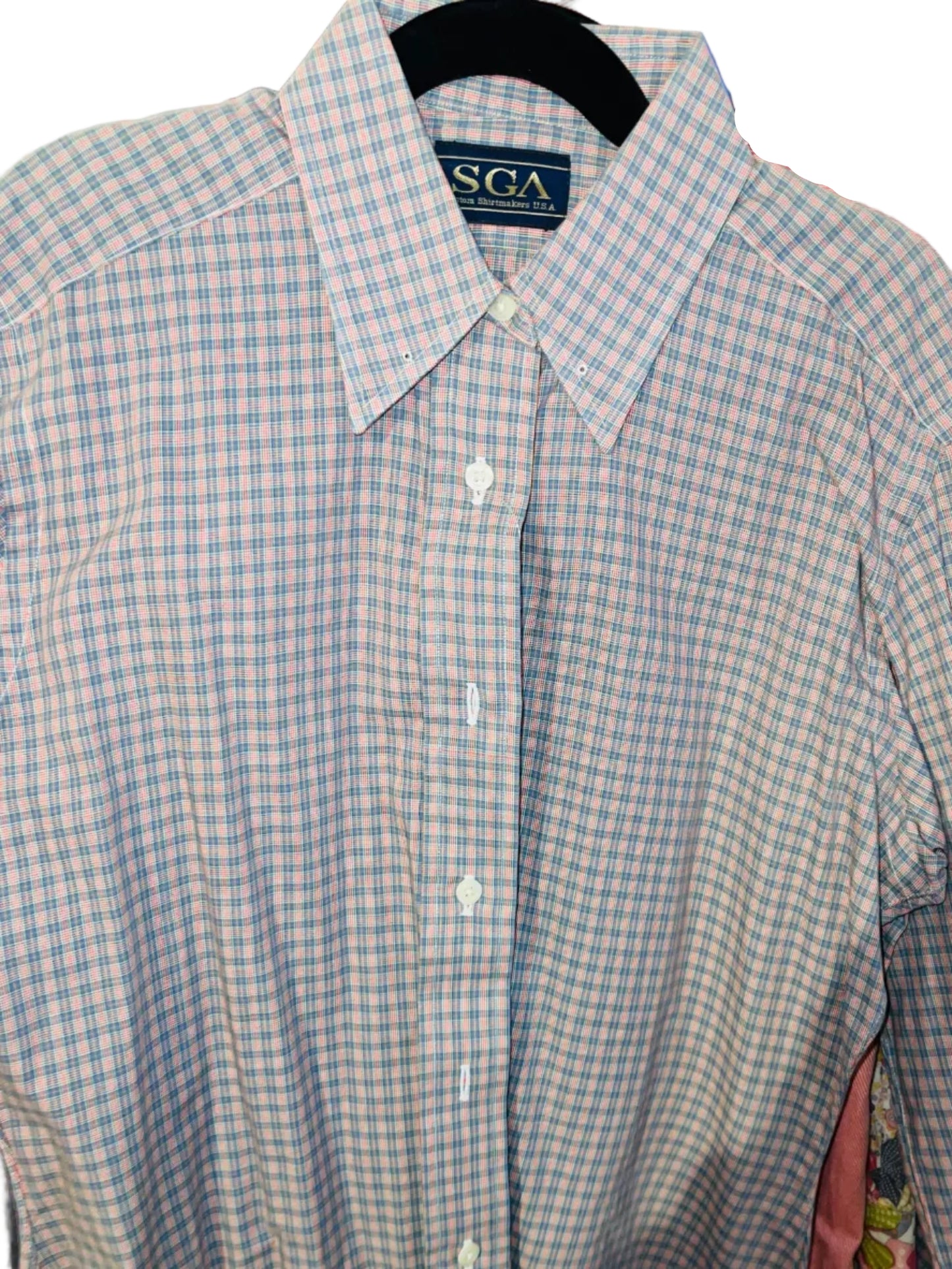 SGA, Red and Grey Plaid Shirt