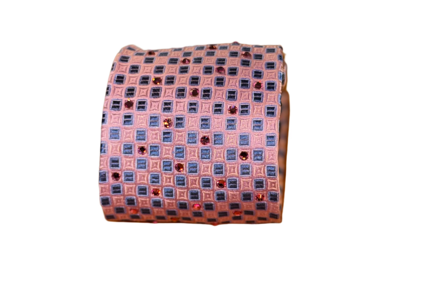 Pink and Navy Bling Tie