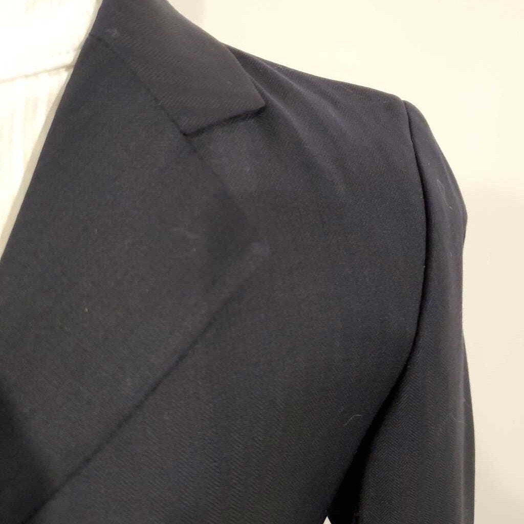 navy hunt coat with thick shadow stripe