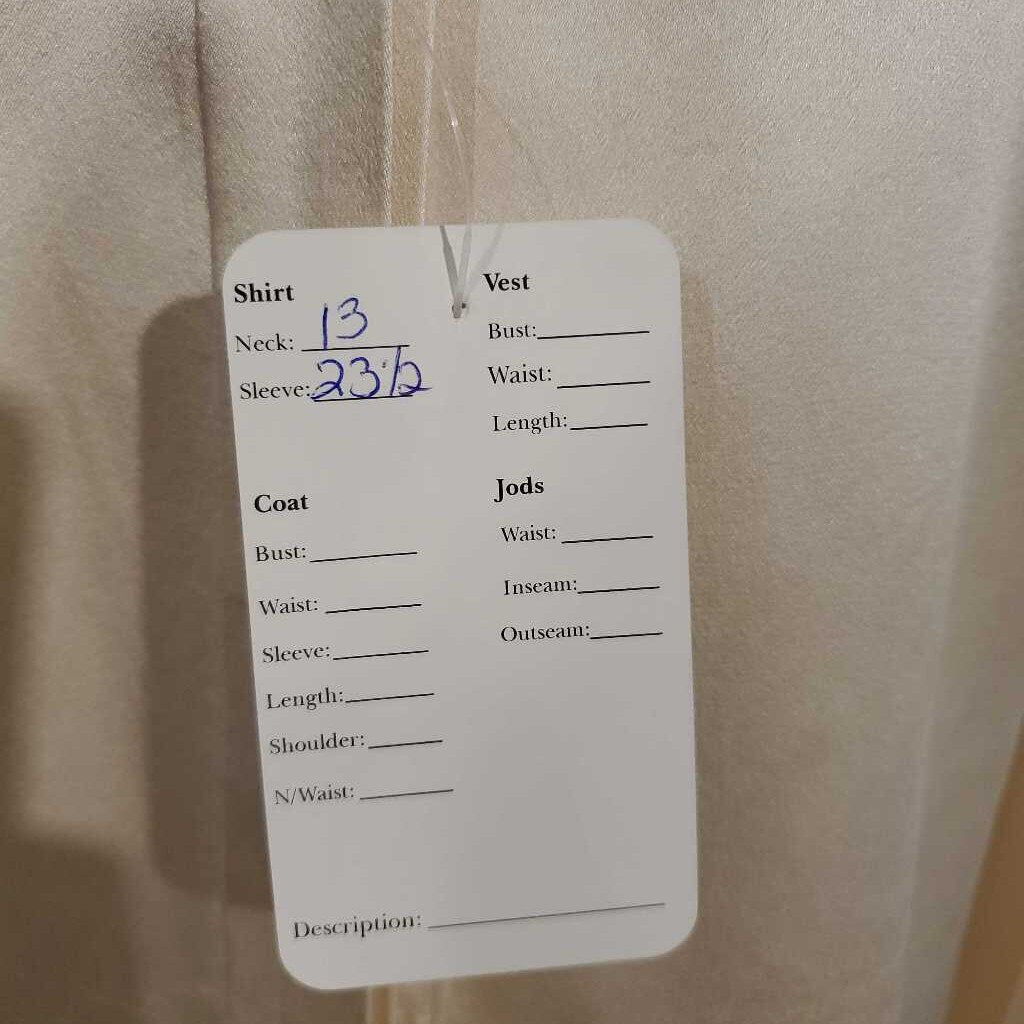 MDA Cream Satin Formal Shirt(Staining Under Arm)