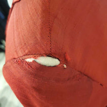 Red Silk Daycoat - shoulder needs repair