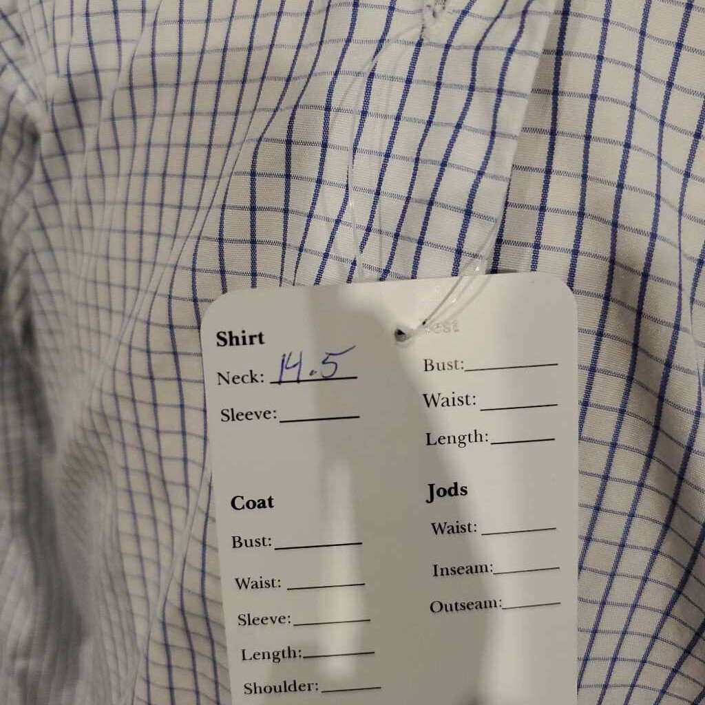 Show Season White/Blue Plaid Hunt Shirt