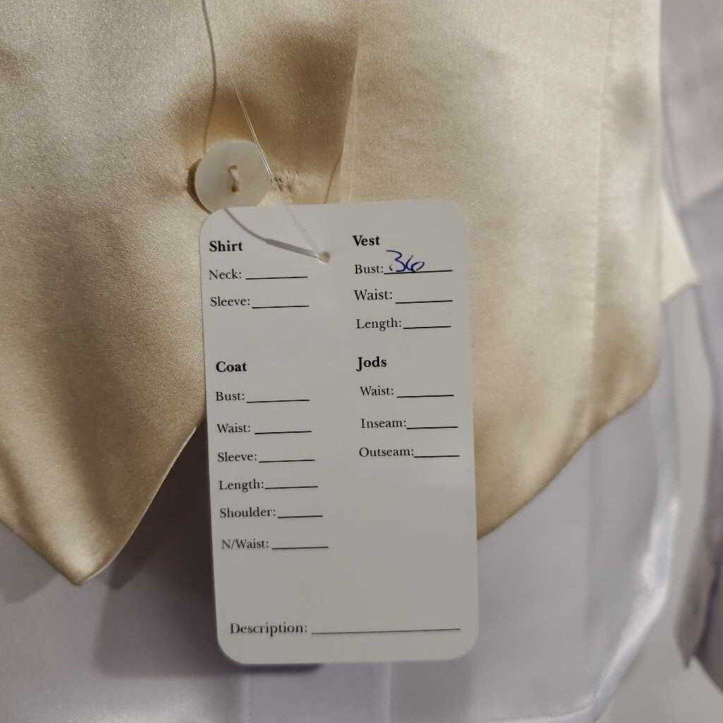 MDA Cream Satin Formal Vest