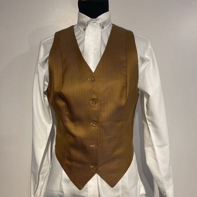 Brown Herringbone Vest