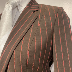 Custom Brown with Pink Stripe Suit