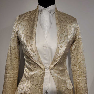 Custom Gold and Cream Brocade Daycoat
